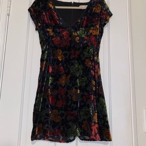 Floral Velvet Dress